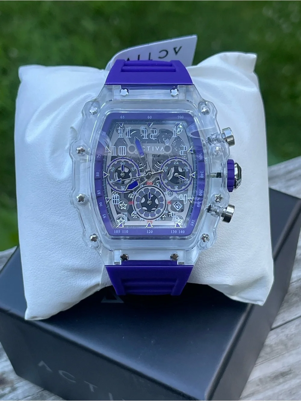 Activa X Invicta Men's Watch w/ Skeleton Dial - 44.3mm, Purple (ACW2305-010) new
